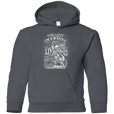 Sweatshirts Charcoal / YS Charming Moto Rally Youth Hoodie