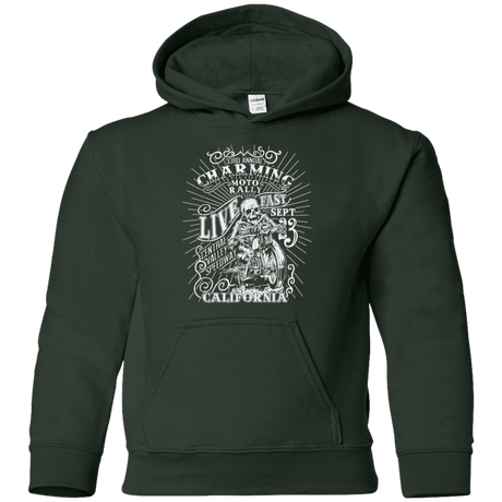 Sweatshirts Forest Green / YS Charming Moto Rally Youth Hoodie