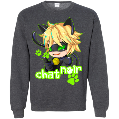 Sweatshirts Dark Heather / Small Chat Noir Crewneck Sweatshirt