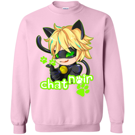 Sweatshirts Light Pink / Small Chat Noir Crewneck Sweatshirt