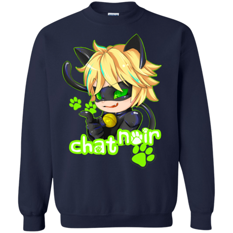 Sweatshirts Navy / Small Chat Noir Crewneck Sweatshirt