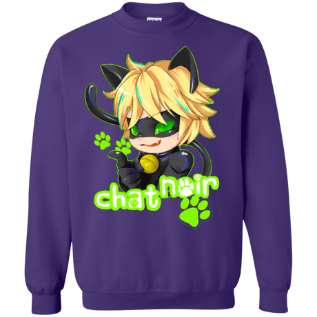 Sweatshirts Purple / Small Chat Noir Crewneck Sweatshirt