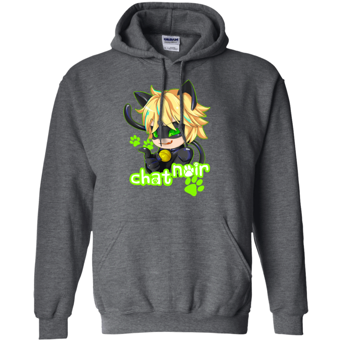 Sweatshirts Dark Heather / Small Chat Noir Pullover Hoodie