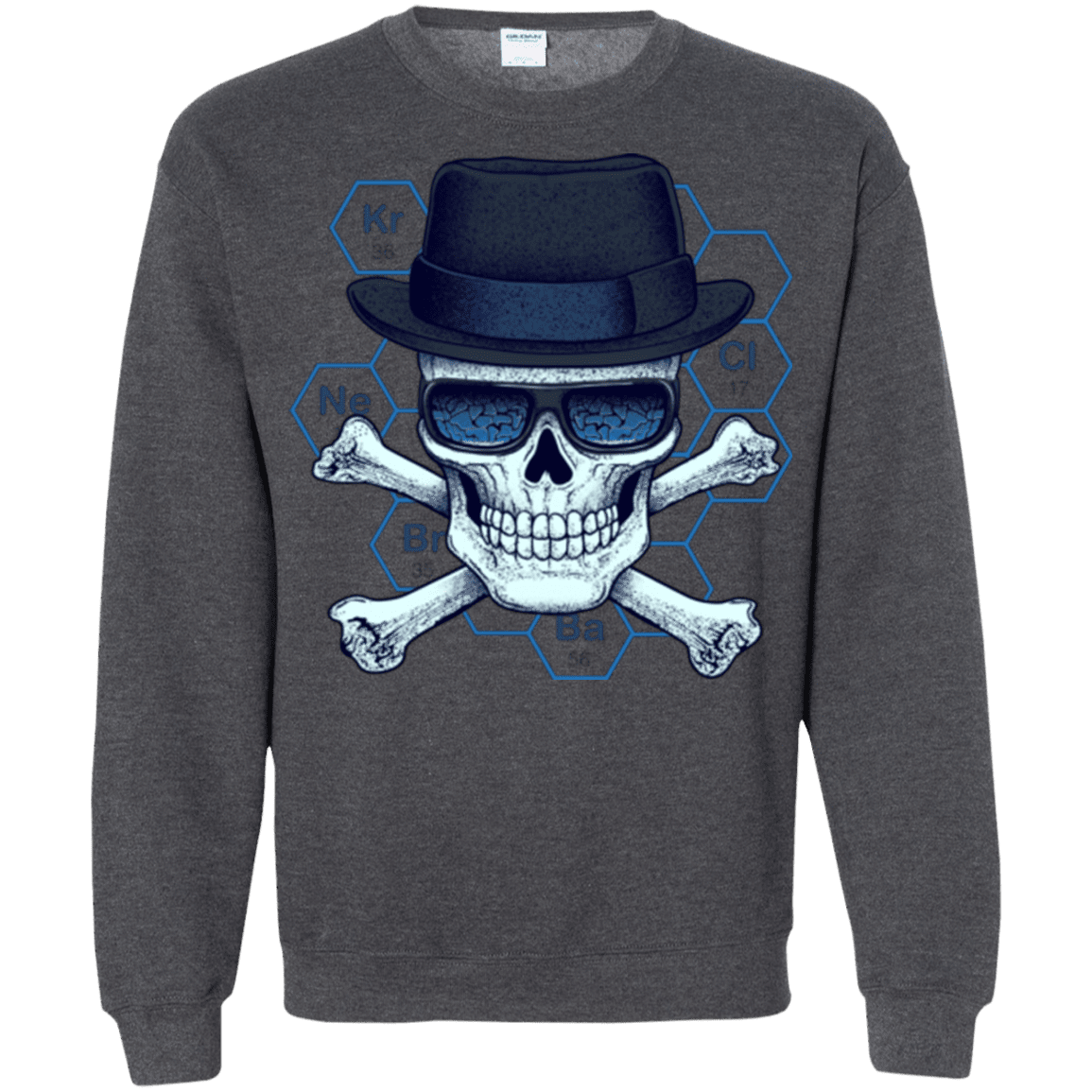 Sweatshirts Dark Heather / Small Chemical head Crewneck Sweatshirt