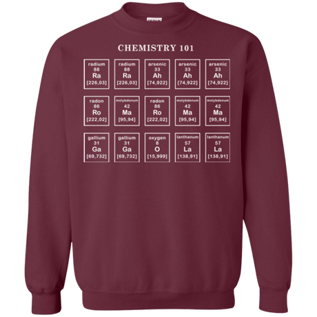 Sweatshirts Maroon / Small Chemistry Lesson Crewneck Sweatshirt