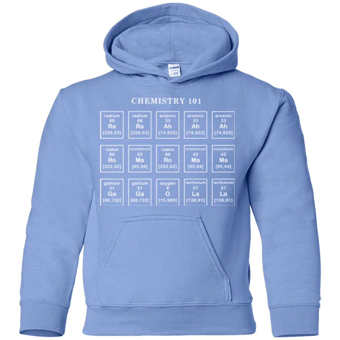 Sweatshirts Carolina Blue / YS Chemistry Lesson Youth Hoodie