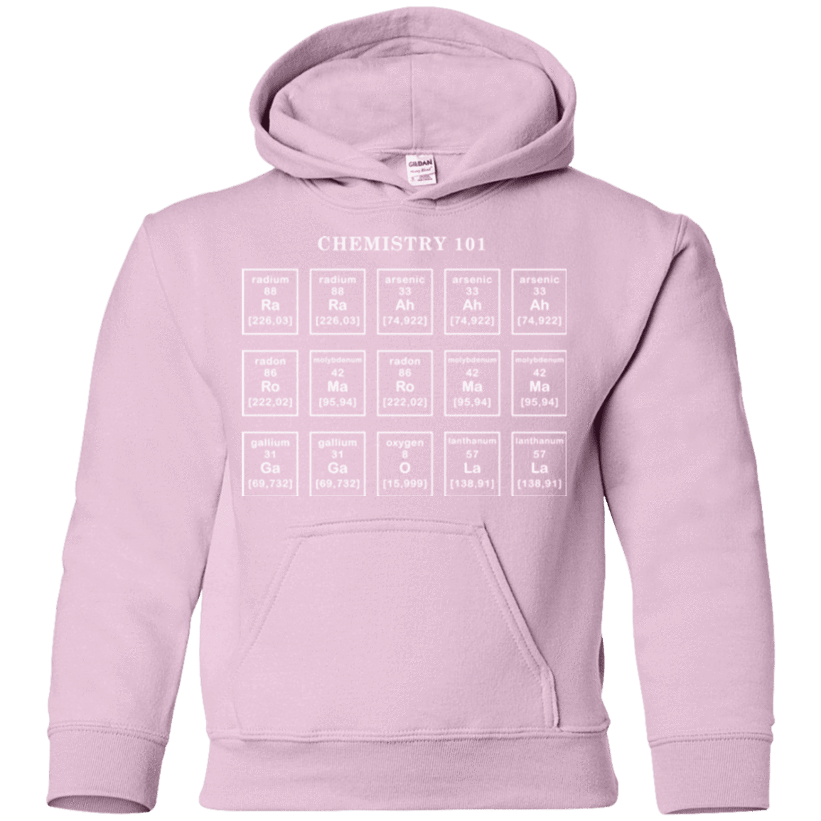 Sweatshirts Light Pink / YS Chemistry Lesson Youth Hoodie