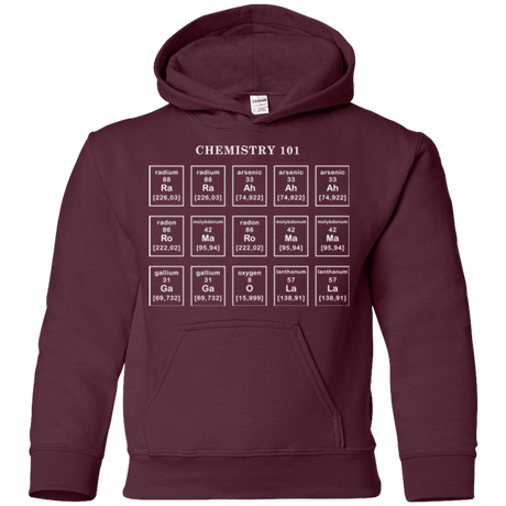 Sweatshirts Maroon / YS Chemistry Lesson Youth Hoodie