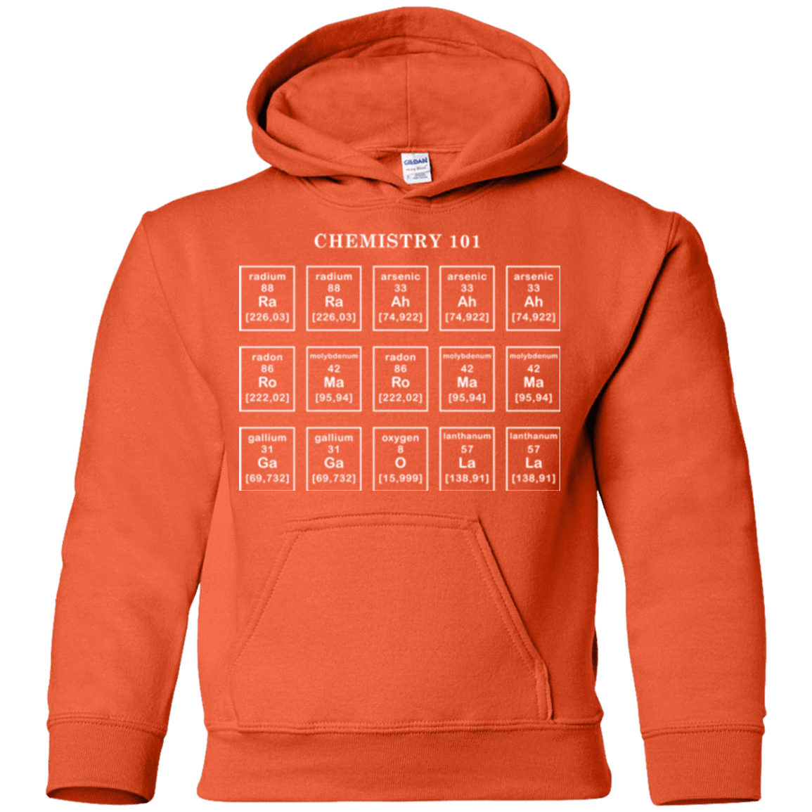 Sweatshirts Orange / YS Chemistry Lesson Youth Hoodie