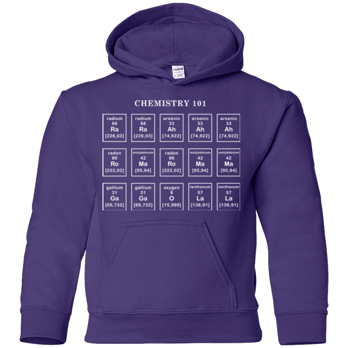 Sweatshirts Purple / YS Chemistry Lesson Youth Hoodie