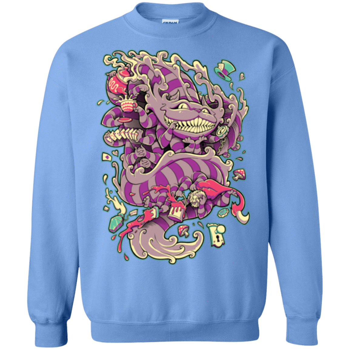 Sweatshirts Carolina Blue / Small Cheshire Dragon Crewneck Sweatshirt