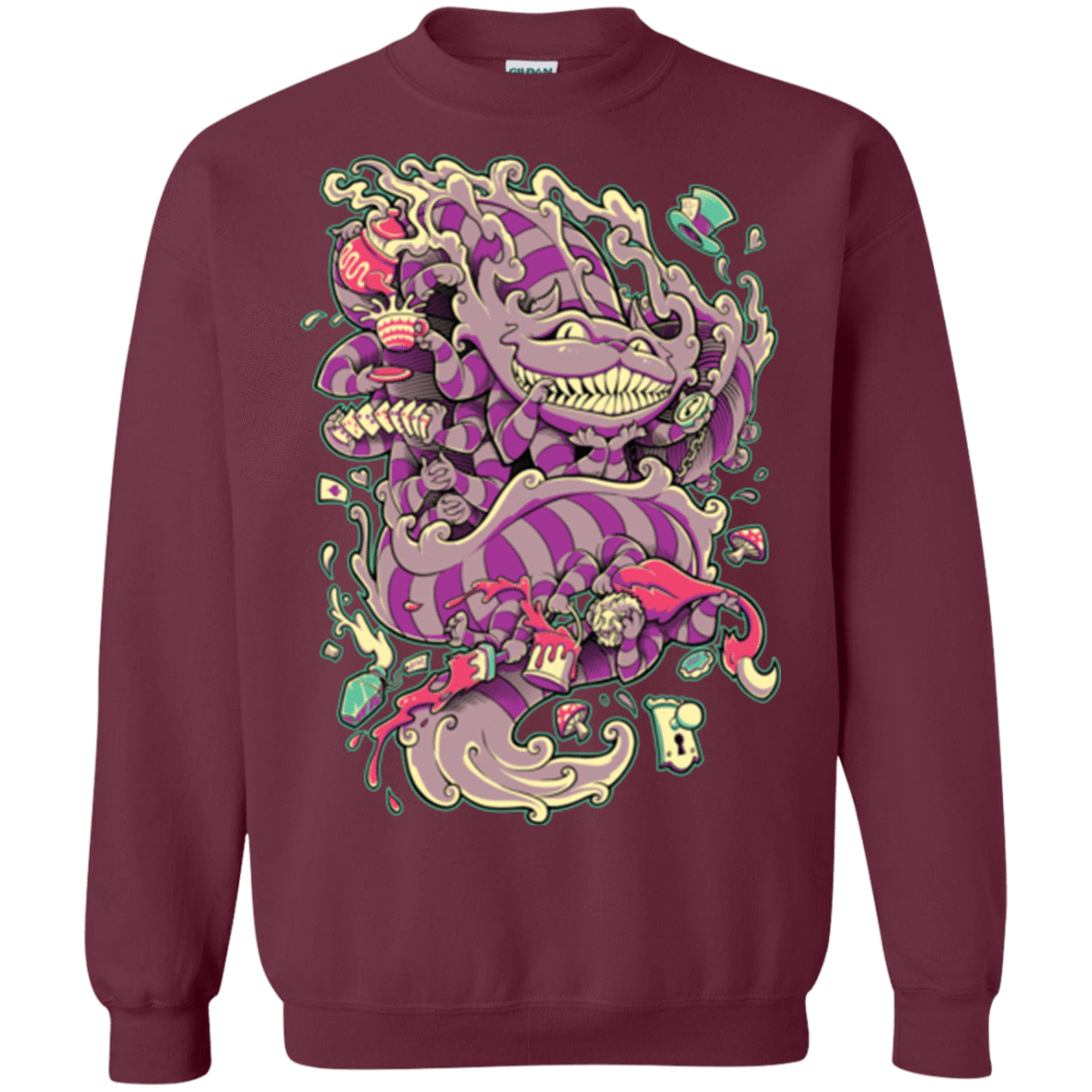 Sweatshirts Maroon / Small Cheshire Dragon Crewneck Sweatshirt