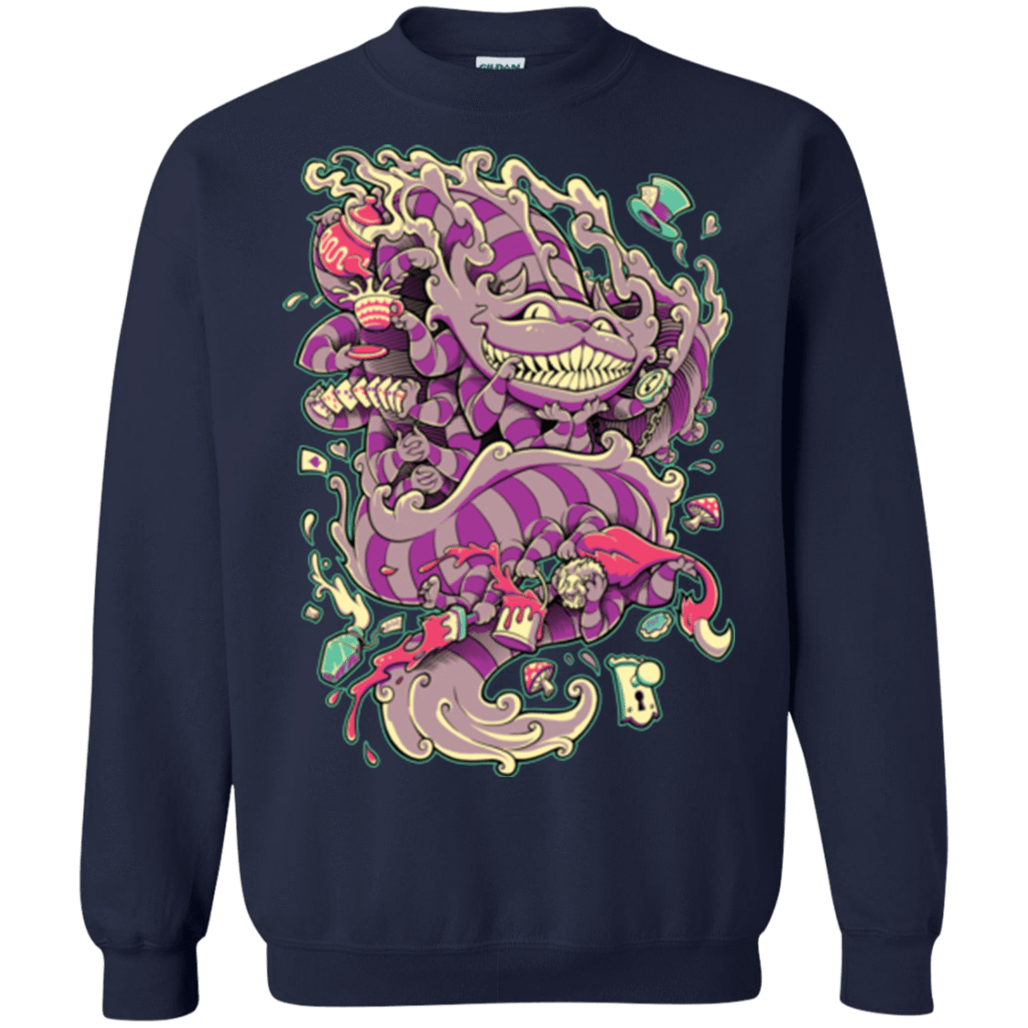 Sweatshirts Navy / Small Cheshire Dragon Crewneck Sweatshirt