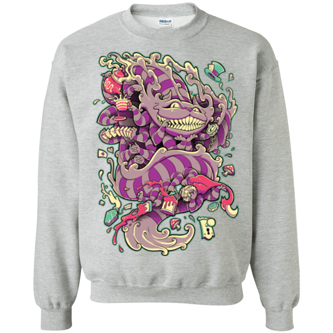 Sweatshirts Sport Grey / Small Cheshire Dragon Crewneck Sweatshirt