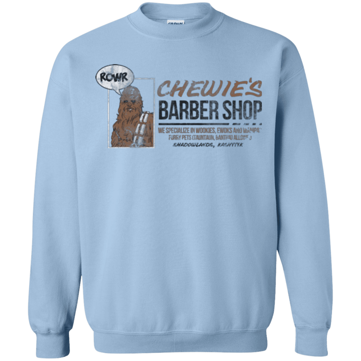 Sweatshirts Light Blue / Small Chewie's Barber Shop Crewneck Sweatshirt