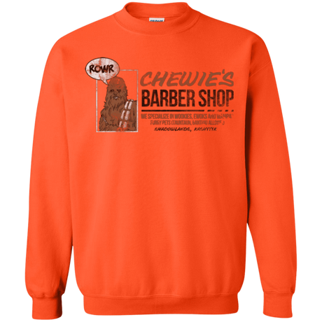 Sweatshirts Orange / Small Chewie's Barber Shop Crewneck Sweatshirt