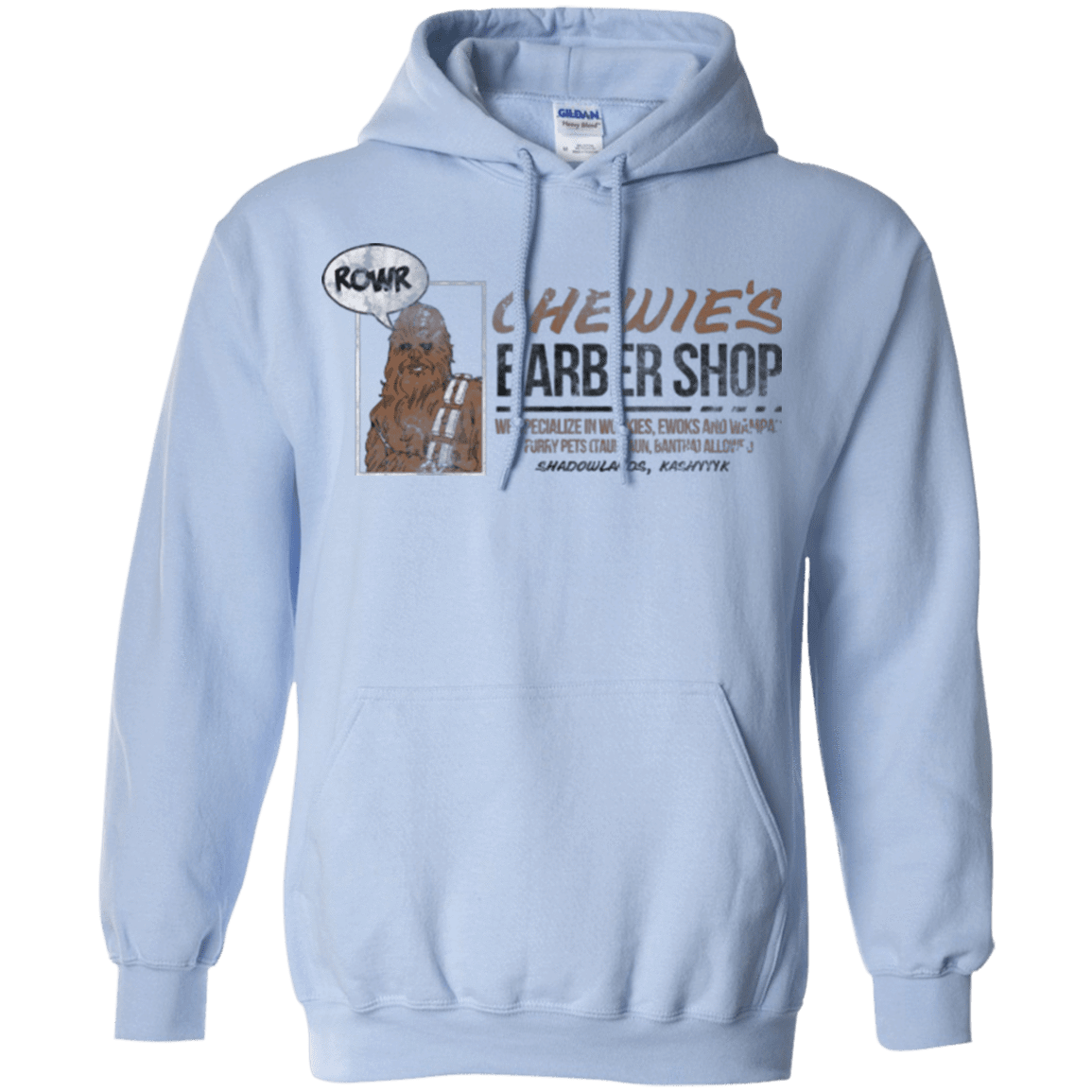 Sweatshirts Light Blue / Small Chewie's Barber Shop Pullover Hoodie