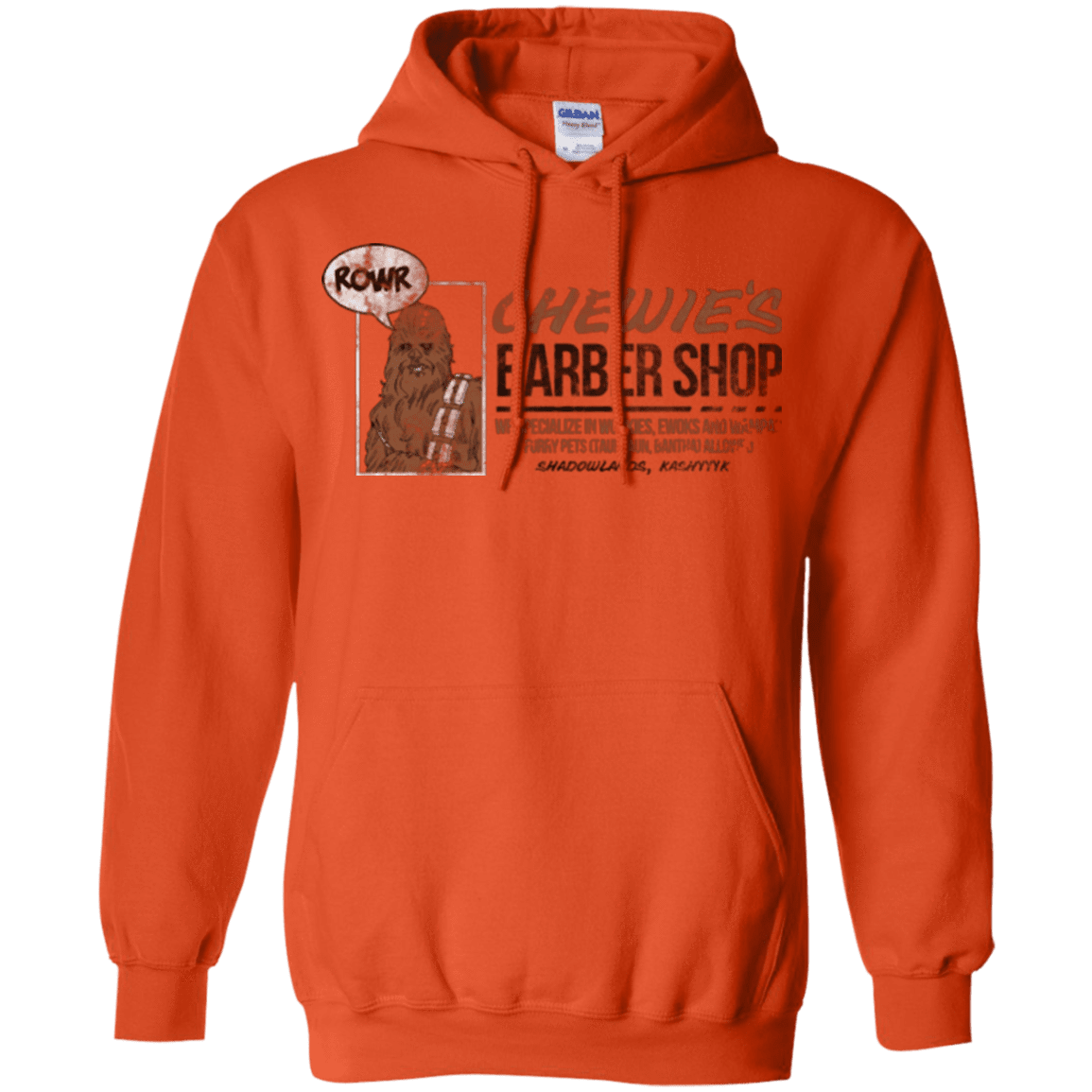 Sweatshirts Orange / Small Chewie's Barber Shop Pullover Hoodie