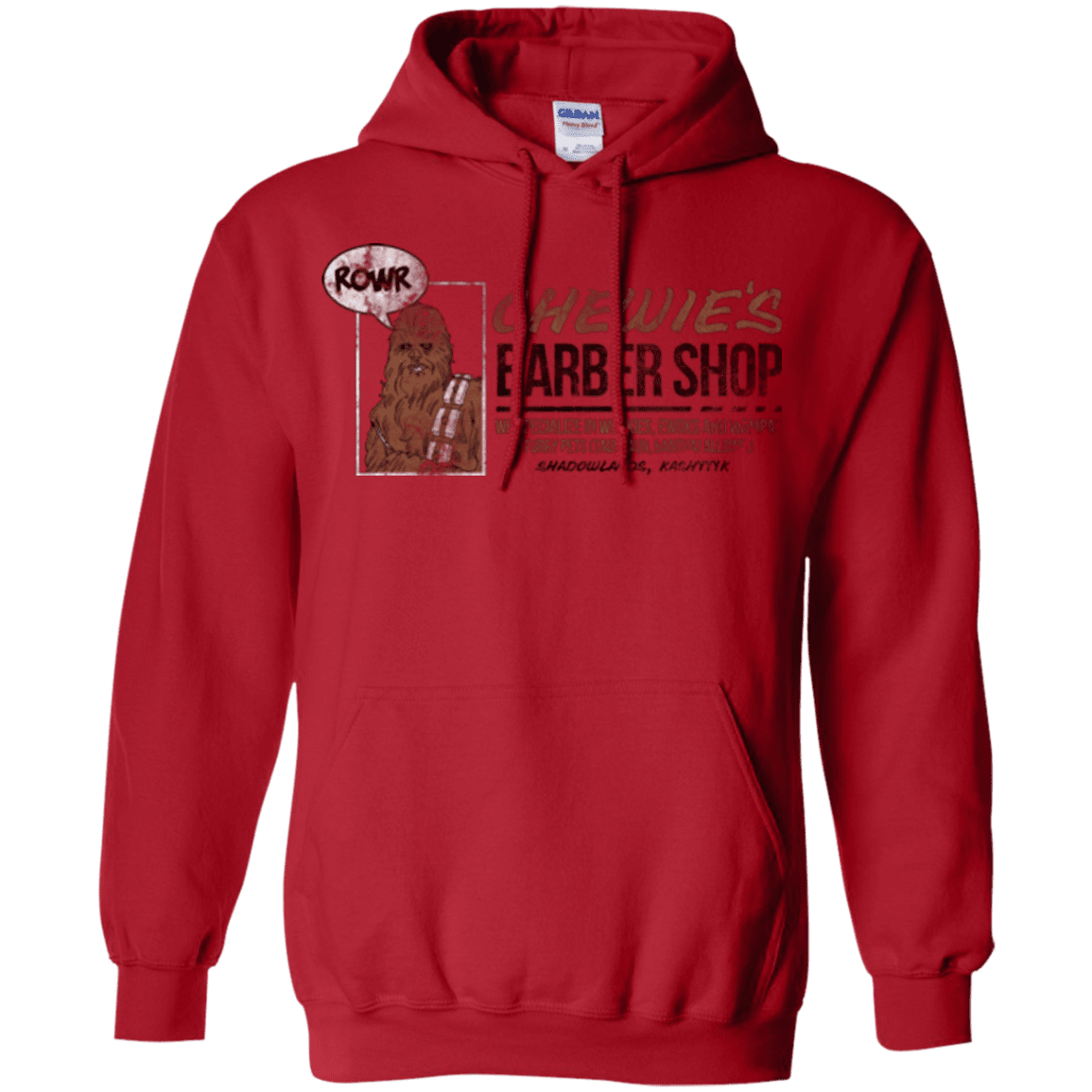 Sweatshirts Red / Small Chewie's Barber Shop Pullover Hoodie