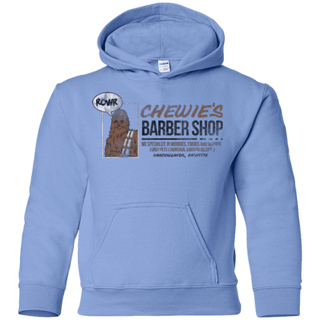 Sweatshirts Carolina Blue / YS Chewie's Barber Shop Youth Hoodie