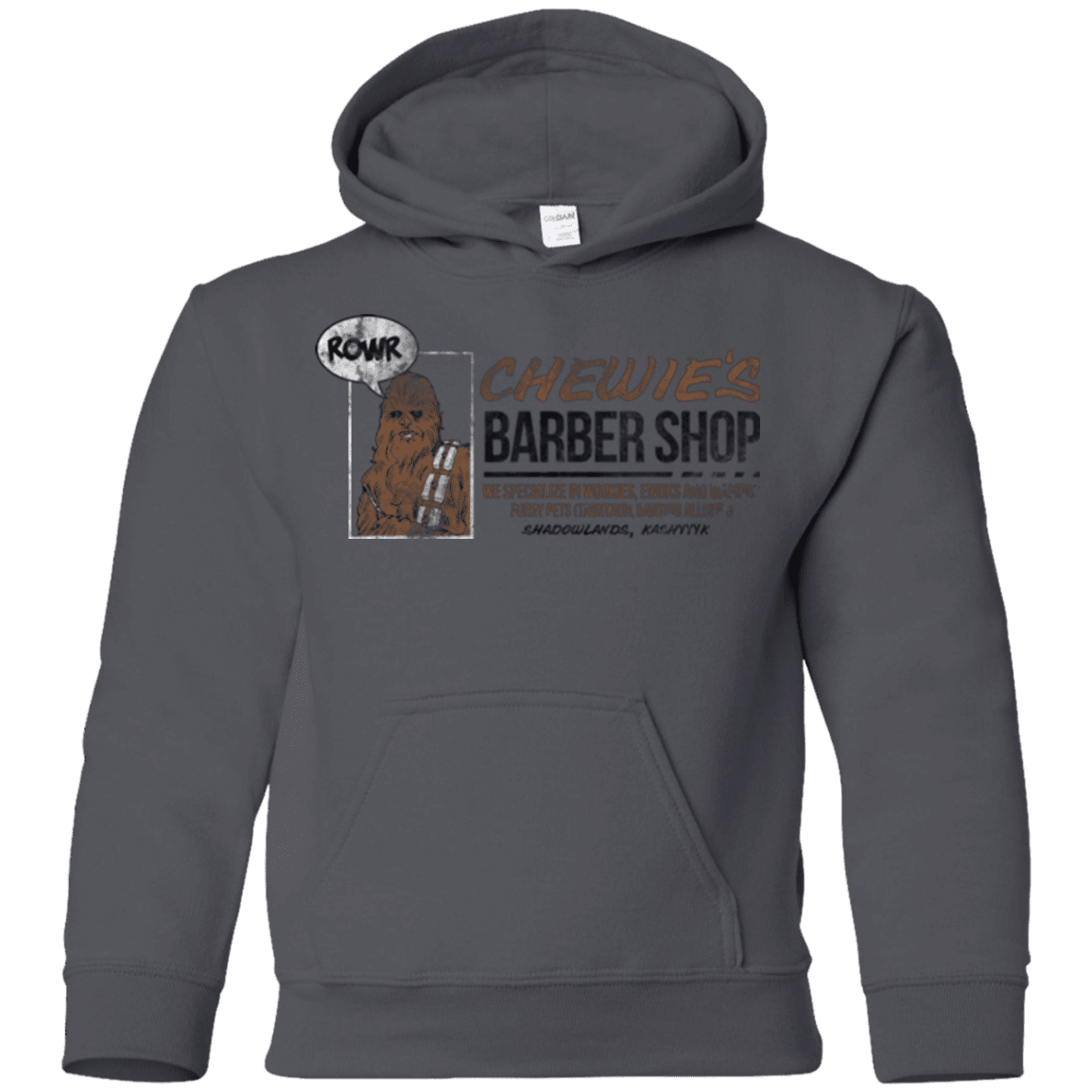 Sweatshirts Charcoal / YS Chewie's Barber Shop Youth Hoodie