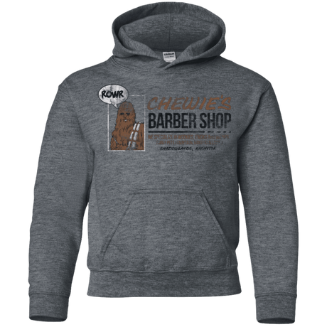 Sweatshirts Dark Heather / YS Chewie's Barber Shop Youth Hoodie