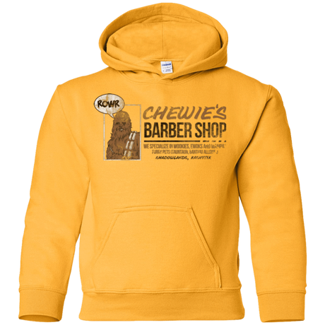 Sweatshirts Gold / YS Chewie's Barber Shop Youth Hoodie