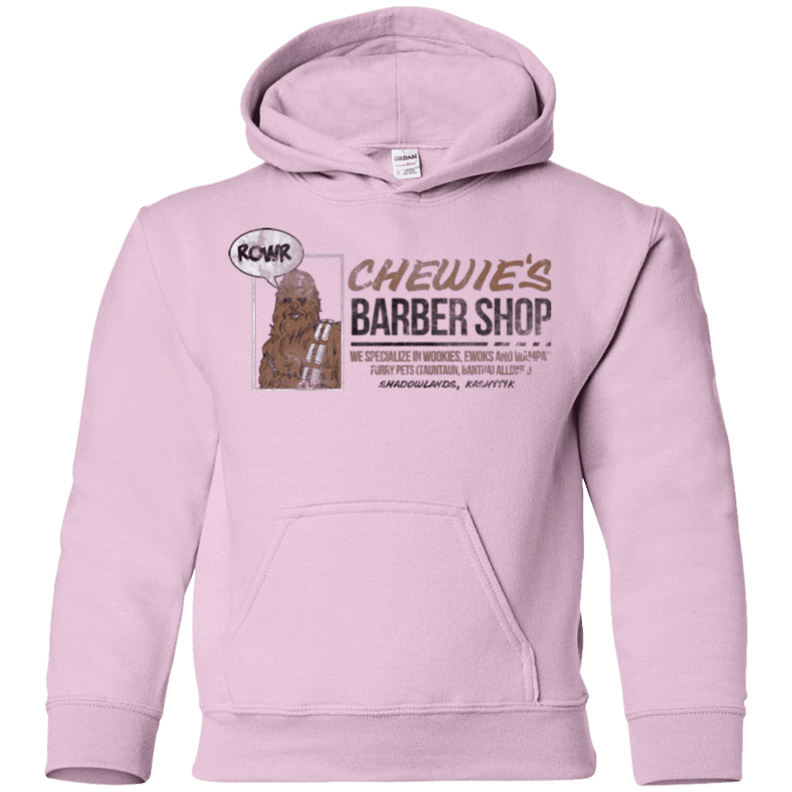 Sweatshirts Light Pink / YS Chewie's Barber Shop Youth Hoodie