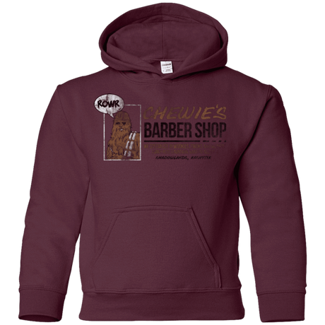 Sweatshirts Maroon / YS Chewie's Barber Shop Youth Hoodie