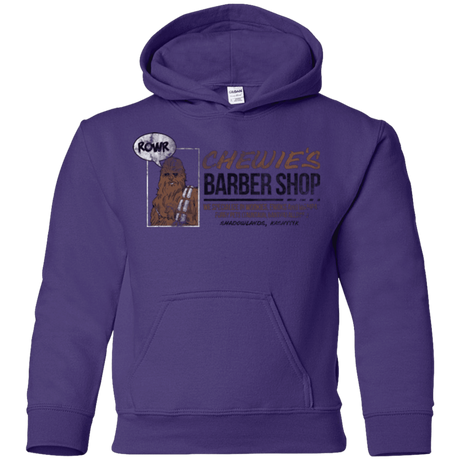 Sweatshirts Purple / YS Chewie's Barber Shop Youth Hoodie