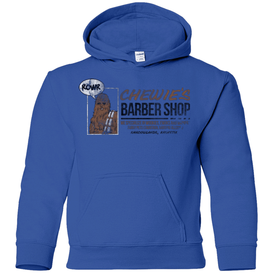 Sweatshirts Royal / YS Chewie's Barber Shop Youth Hoodie