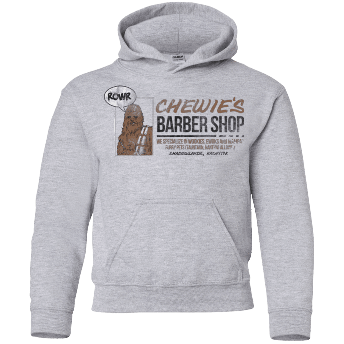 Sweatshirts Sport Grey / YS Chewie's Barber Shop Youth Hoodie