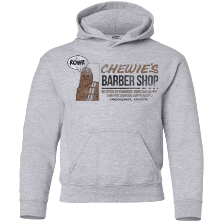 Sweatshirts Sport Grey / YS Chewie's Barber Shop Youth Hoodie