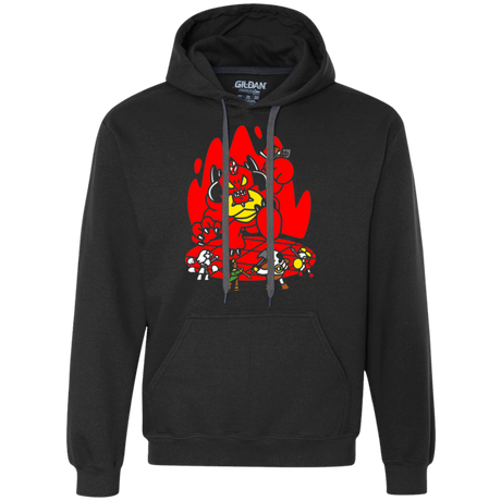 Sweatshirts Black / S Chibi Battle Diablo Premium Fleece Hoodie