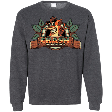 Sweatshirts Dark Heather / S Childhood hero Crewneck Sweatshirt
