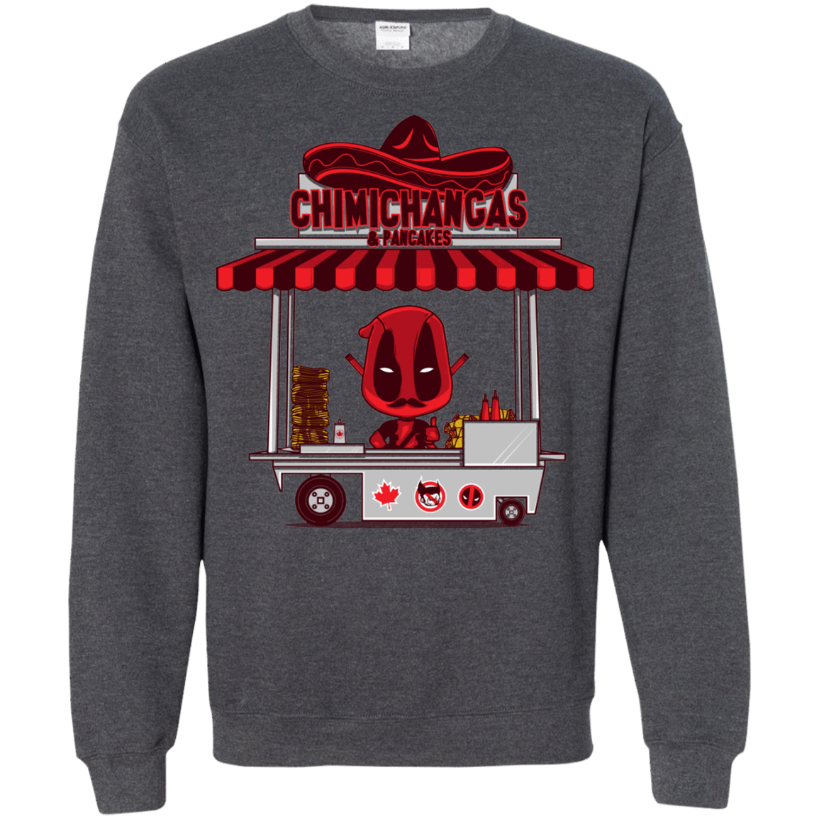 Sweatshirts Dark Heather / S CHIMICHANGAS & PANCAKES Crewneck Sweatshirt