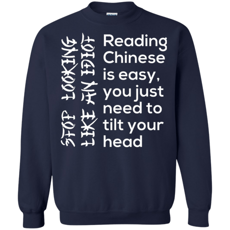 Sweatshirts Navy / Small Chinese Crewneck Sweatshirt