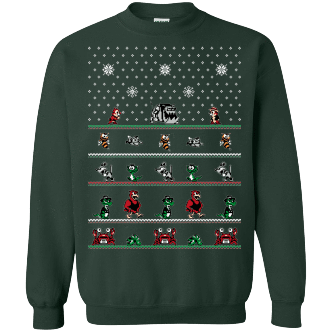 Sweatshirts Forest Green / Small Chip n Dale Christmas Rangers Crewneck Sweatshirt