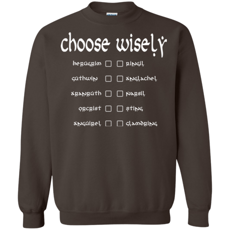 Sweatshirts Dark Chocolate / Small Choose wisely Crewneck Sweatshirt