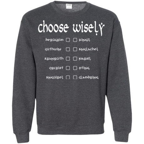 Sweatshirts Dark Heather / Small Choose wisely Crewneck Sweatshirt