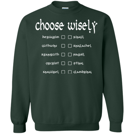 Sweatshirts Forest Green / Small Choose wisely Crewneck Sweatshirt