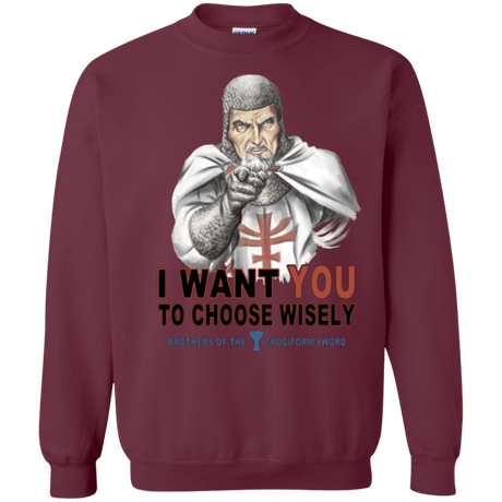 Sweatshirts Maroon / Small Choose Wisely Crewneck Sweatshirt