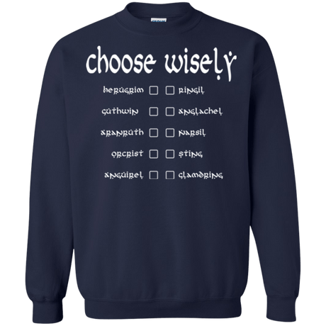 Sweatshirts Navy / Small Choose wisely Crewneck Sweatshirt