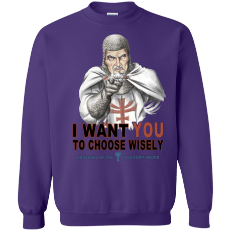 Sweatshirts Purple / Small Choose Wisely Crewneck Sweatshirt
