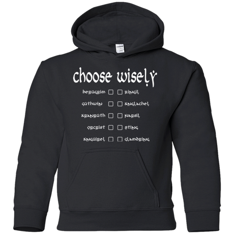 Sweatshirts Black / YS Choose wisely Youth Hoodie