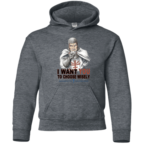 Sweatshirts Dark Heather / YS Choose Wisely Youth Hoodie