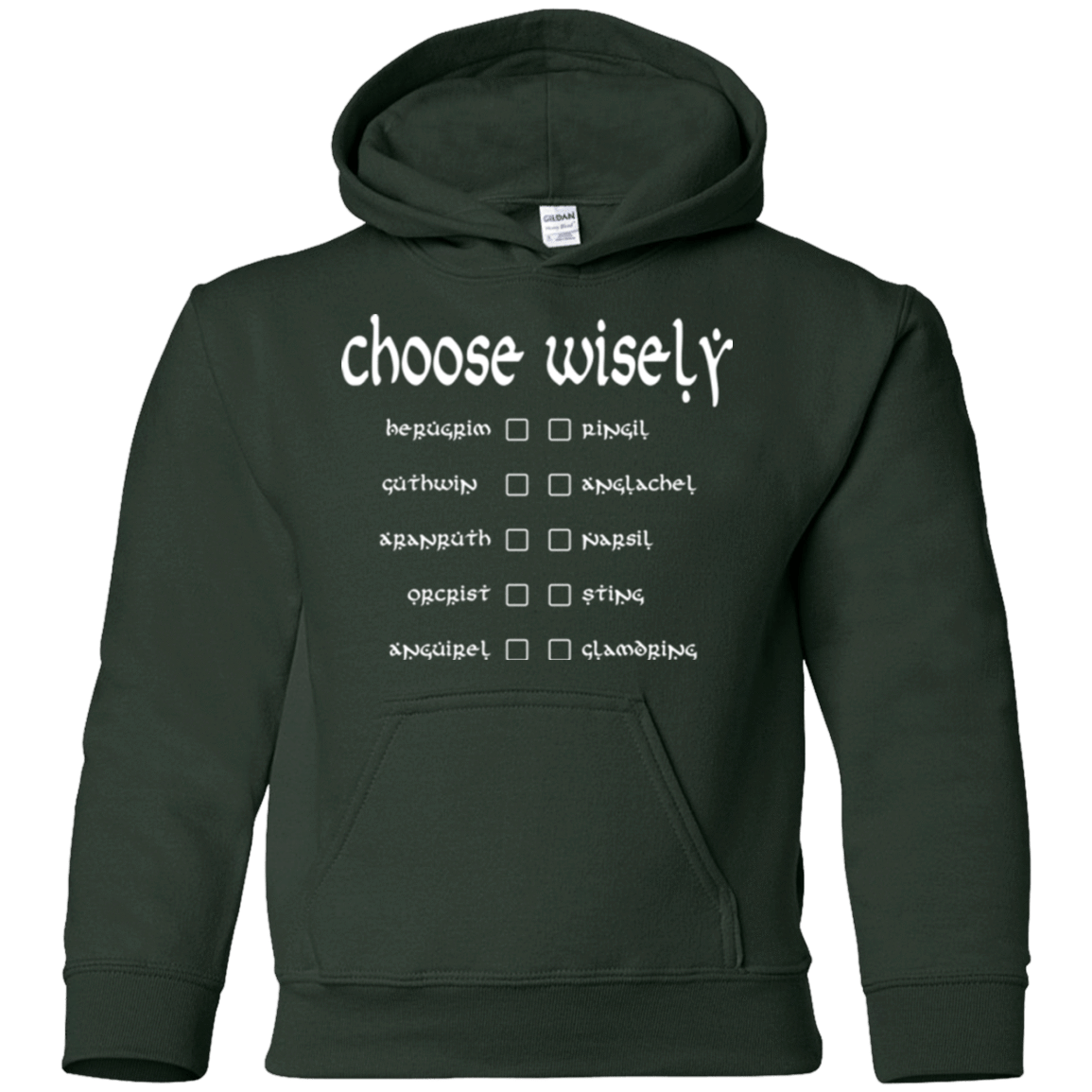 Sweatshirts Forest Green / YS Choose wisely Youth Hoodie