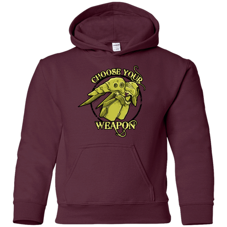 Sweatshirts Maroon / YS CHOOSE YOUR WEAPON Youth Hoodie
