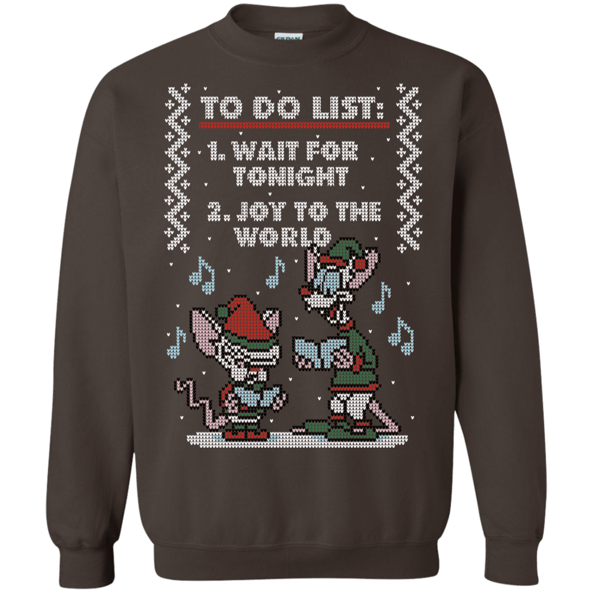 Sweatshirts Dark Chocolate / S Christmas List Crewneck Sweatshirt