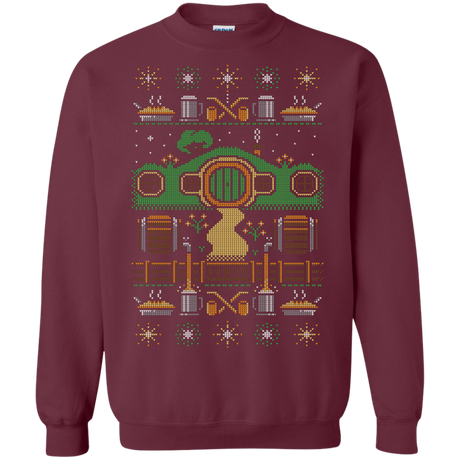 Sweatshirts Maroon / Small Christmas Shire Crewneck Sweatshirt
